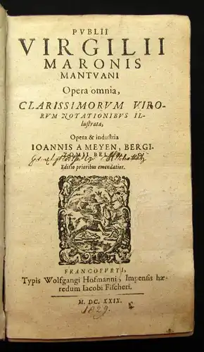 Virgile Publii Virgilii Maronis Mantuani Opera omnia, Clarissimorum Virorum nati