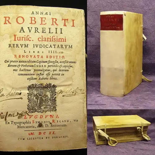 Robert, Anne; Rerum judicatarum libri 4 1620 Rechtswesen Recht js