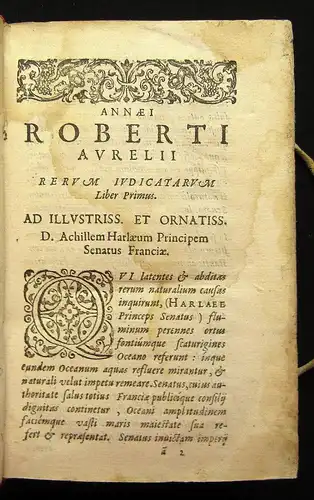 Robert, Anne; Rerum judicatarum libri 4 1620 Rechtswesen Recht js