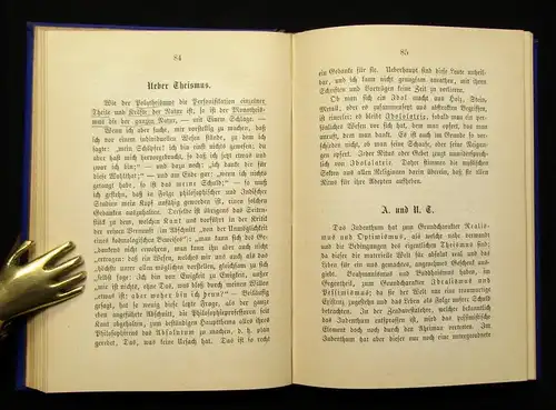 Schopenhauer Arthur Ueber Religion und Schicksal 1891 Lyrik Literatur js