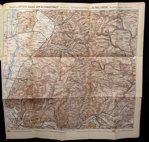 Seydlitz Der Schwarzwald 1903 Bergstrasse,Neckartal, Hegau,Kaiserstuhl,Bodensee