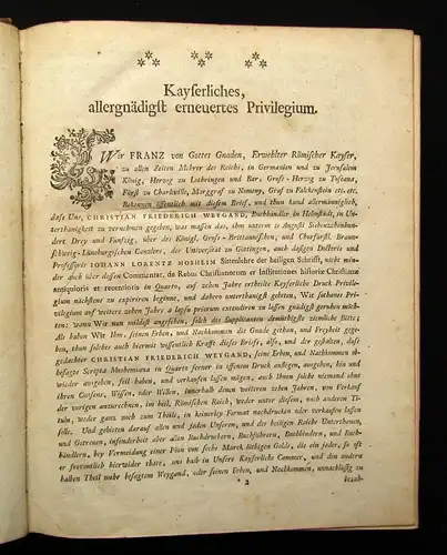 Moshemii Institutionum Historiae Ecclesiasticae  Antiquae selten 1764