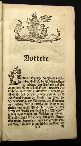 Gellert C. F. Geistliche Oden und Lieder 1766 Belletristik Theologie Lyrik