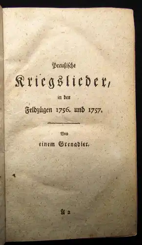 sämmtliche Schriften des Herrn F. W. Gleims 1779 8 Teile in 1 Band Belletristik