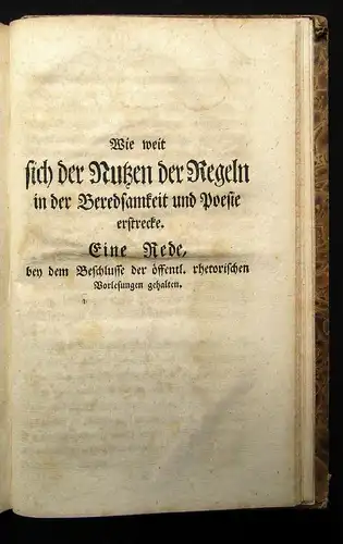 Sammlung vermischter Schiften von C.F. Gellert 1760 2 Bände in 1 Buch 2.Auflage