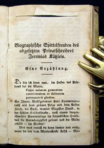 Anthologie aus den Werken von C. Weißflog 1831 Literatur Minibuch js