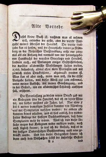 Johann Christoph Gatterers Abriß der Heraldik 1792 Wappenlehre Geschichte js