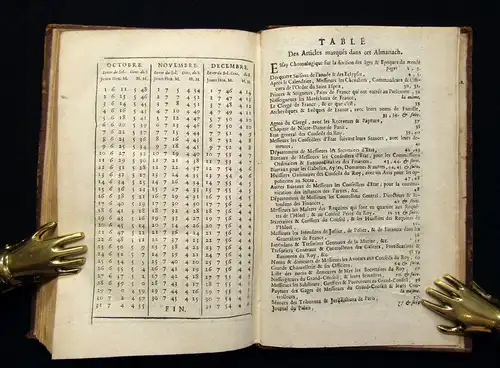 Almanach Royal, pour L`anne`e Bissextile Calcule Sept Cens Huit 1708 js