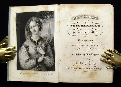 SpindleHell Penelope Taschenbuch für das Jahr 1829 18. Jhg. mit Kupfern js