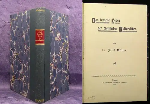 Müller Das sexuelle Leben der christlichen Kulturvölker 1904 Christentum Glaube