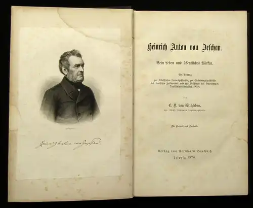 Witzleben Heinrich Anton von Zeschau Leben und öffentliches Leben 1874 js