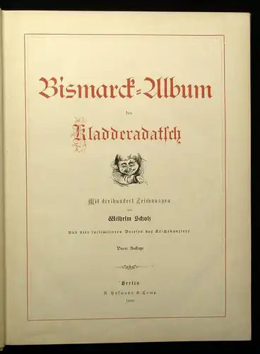 Scholz Bismarck- Album des Kladderadatsch 1890 300 Zeichnungen js