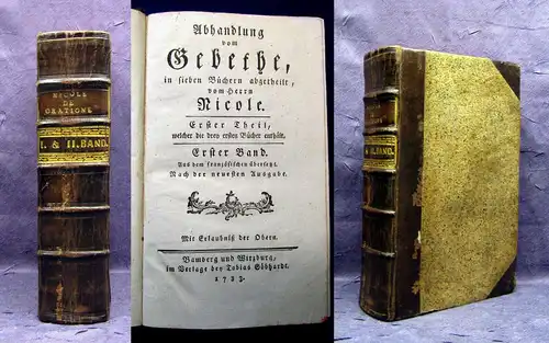 Abhandlung vom Gebethe in sieben Büchern abgetheilt, vom Herrn Ricole 1783 mb