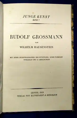 Sammlung 5 Bde. "Junge Kunst" Exppressionismus, Expressionist um 1920 js