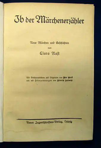 Nast Ib der Märchenerzähler um 1925 Kinderliteratur Erzählungen Geschichten sf