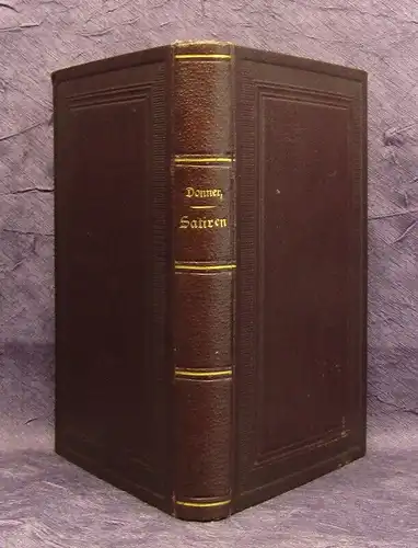 Donner Des Decimus Junius Juvenalis Satiren in der Versart der Urschrift 1821 js