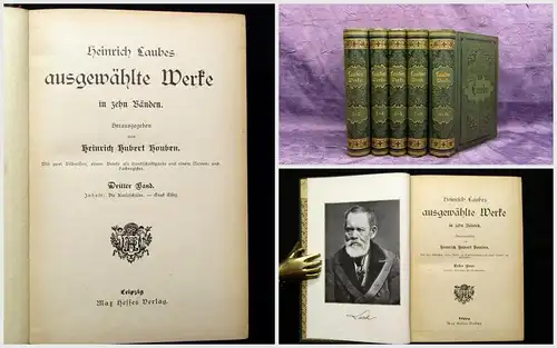 Houben Heinrich Laubes ausgewählte Werke 10 Bde. in 5 um 1895 Lyrik js