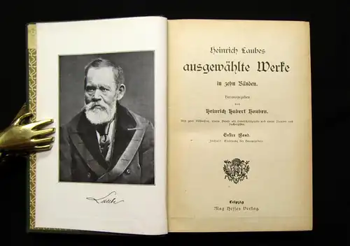 Houben Heinrich Laubes ausgewählte Werke 10 Bde. in 5 um 1895 Lyrik js