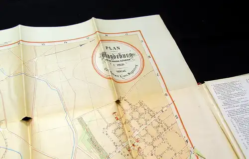 Plan von Magdeburg nach den neuesten Aufnahmen um 1890 Orts-/Landeskunde am