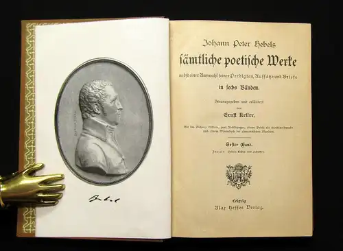 Keller Johann Peter Hebels sämtliche poetische Werke 6 Bde. in 2 um 1895 js