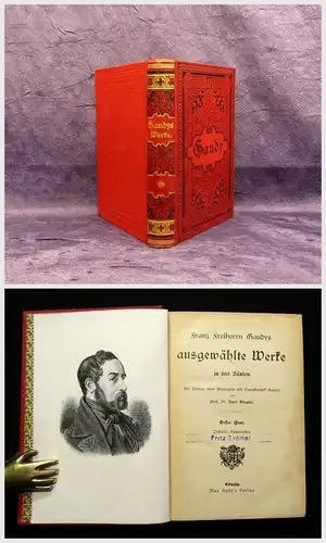 Siegen Franz Freiherrn Gaudys ausgewählte Werke 3 Teile in 1 Band um 1895 js