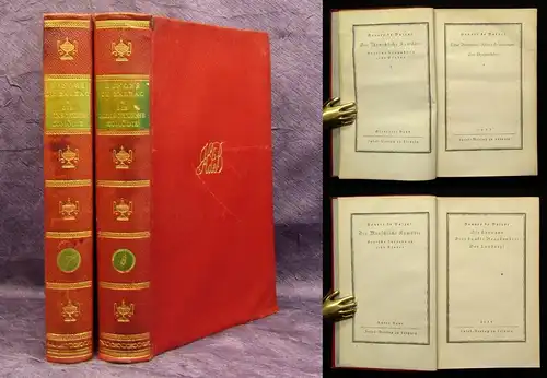 Honore De Balzac Insel- Verlag Bd. 7-8 1925 Ledereinband Erzählungen Romane js