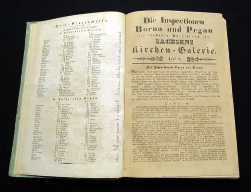 1841 Sachsens Kirchengalerie. Die Inspectionen: Borna u. Pegau. am