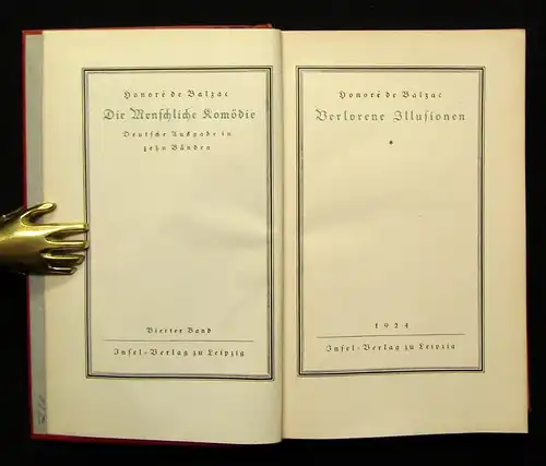 Honore de Balzac Die Menschliche Komödie Bd.1-4 Insel Verlag Leder-Ausgabe js