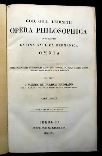 Erdmann Opera Philosophica Quae Exstant Latina Gallica Germanica Omnia. 1811 js