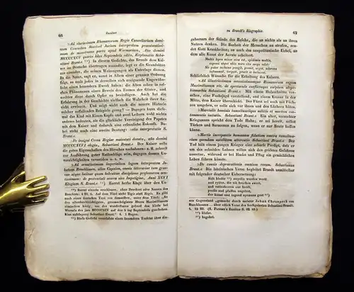 Brant Das Narrenschiff nebst dessen Freiheitstafel 1829 Neue Ausgabe Lyrik js