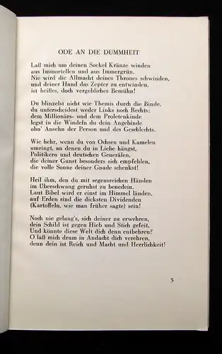 Tyll Mild und Bekömmlich Verse 1928 Belletristik Literatur Lyrik mb