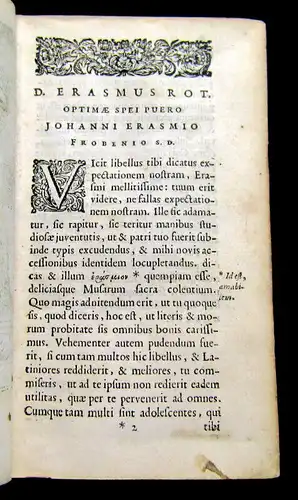 Erasmus von Roterdam 1662 Des. Erasmi Roterod. Colloquia, nunc emendatiora. am