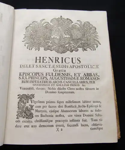 Fulda, Heinrich 1765 Rituale Fuldense, Jussu & Authoritate reverendissimi...am