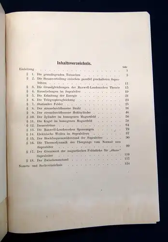 Laue Theorie der Supraleitung 1947 Physik Naturwissenschaften Elektrizität mb