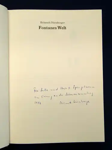 Nürnberger Fontanes Welt o.J. Belletristik Literatur Geschichte Lyrik js