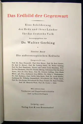 Gerbing Das Erdbild der Gegenwart 2 Bde. 1926 Die Länder Europas Landeskunde  js