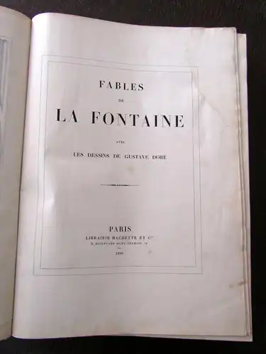 Fables de La Fontaine avec les Dessins de Gustav Dore 1890 Belletristik sf