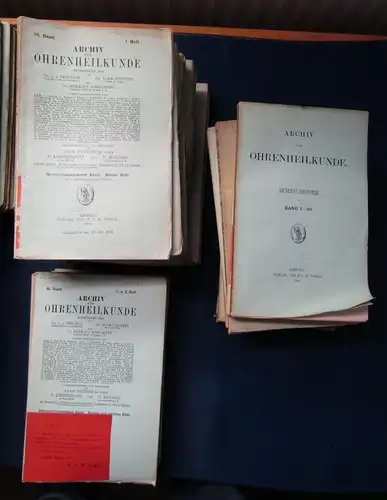 Politzer/Schwartze Archiv für Ohrenheilkunde 58 Bände um 1900 Medizin Wissen sf