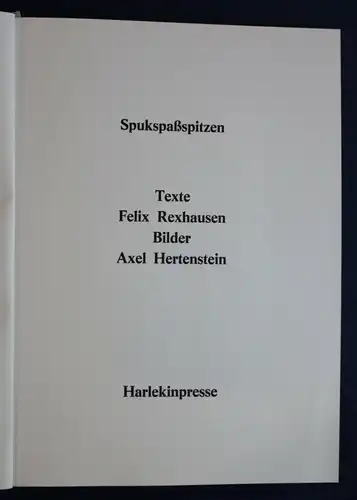 Rexhausen Spukspaßspitzen um 1980 Harlekin-Presse Exemplar 65 von 300 sf