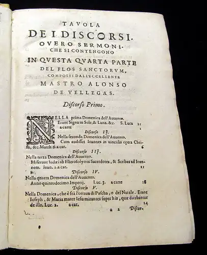 Villegas; Grazi, 1604 Discorsi overo sermoni sopra tutti gli Evangeli di...am