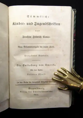 Campe Sämmtliche Kinder-u.Jugenschriften 1831 3 in 1 Geschichte Gesellschaft mb