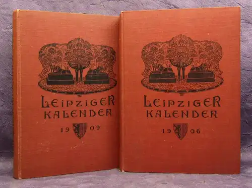 Merseburger Leipziger Kalender 1909 & 1906 Ein illustriertes Jahrbuch js