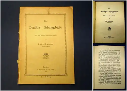 Friedemann Die deutschen Schutzgebiete1905 Ortkunde Landeskunde Schutzgebiete mb