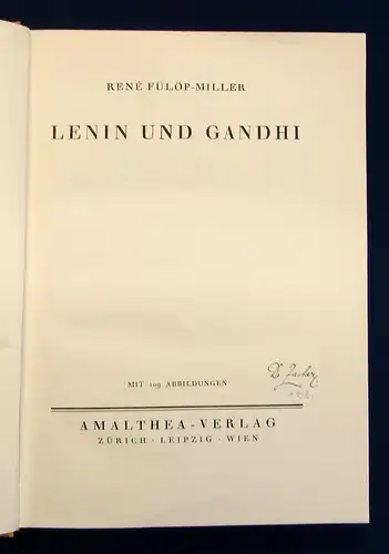 Miller Lenin und Ghandi 109 Abbildungen 59 Tafeln Geschichte Herrschaft 1927 js