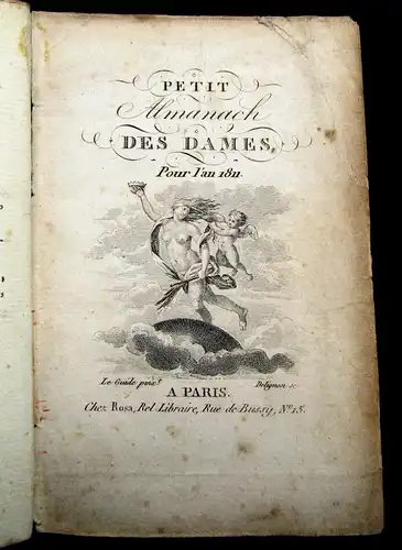 Le Petit Almanach des Dames 1811 mit 7 Stichen Kalender Kalendarium mb