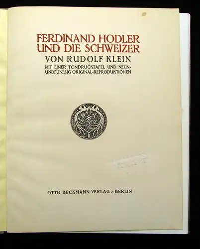 Klein Ferdinand Hodler und die Schweizer um 1900 Belletristik Literatur mb