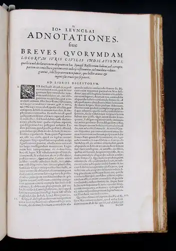 Baseilhac/Leunclavius 1575 LX. librorum Basilikon, id est, universi iurus...am