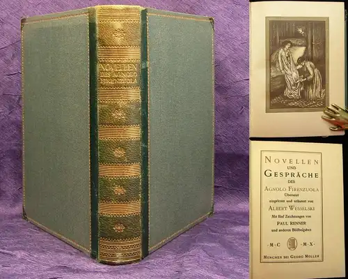 Wesselski Novellen und Gespräche des Agnolo Firenzuola 1910 Exemplar Nr. 448 js