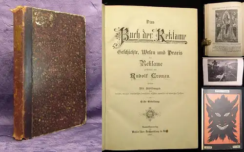 Cronau Das Buch der Reklame 5 Teile in 1, 1887 Geschichte Praxis Wesen js