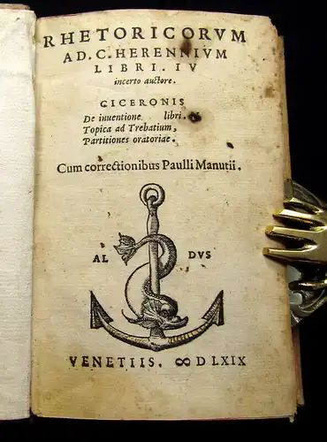 Ciceron, Marcus Tullius Cicero 1569 Rhetoricorum ad C. Herennium libri IIII,..am